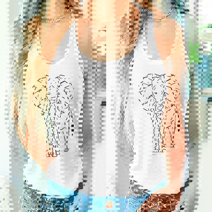 エレファントtシャツ、幾何学象クッション象 タンクトップ