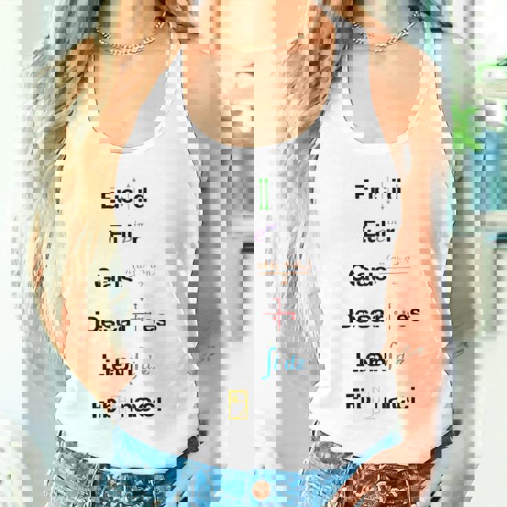 オタク数学ユークリッドオイラーガウスデカルトライプニッツフィボナッチ タンクトップ