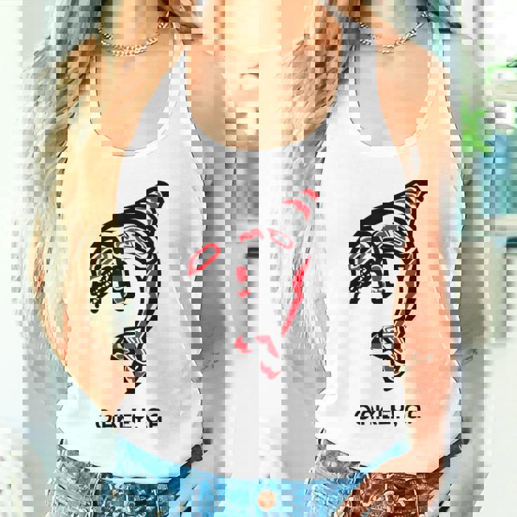 オークリー、カリフォルニア オルカキラー クジラ ネイティブアメリカン ギフト タンクトップ