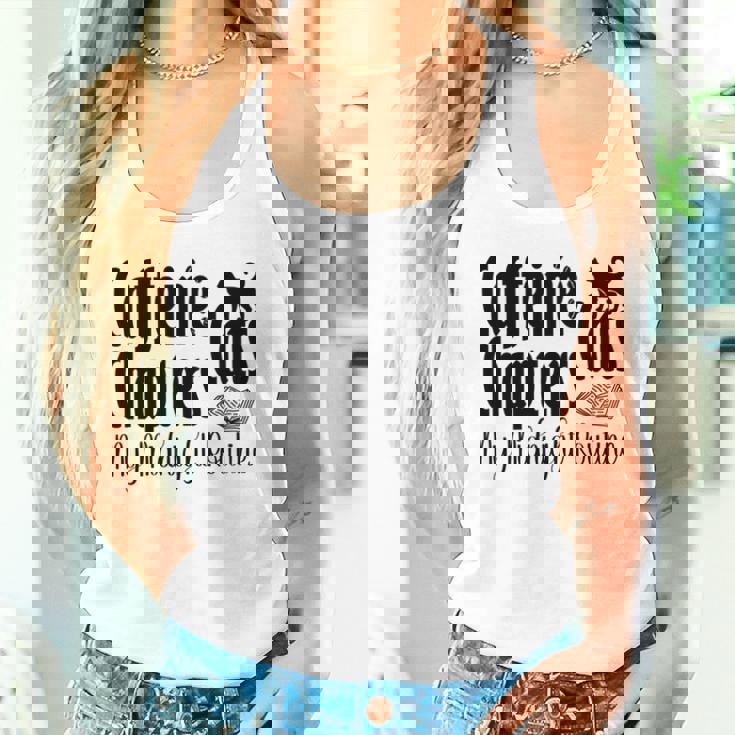 カフェイン猫・章 マイミッドナイトルーチン ナイトキャット フクロウ 長袖tシャツ タンクトップ