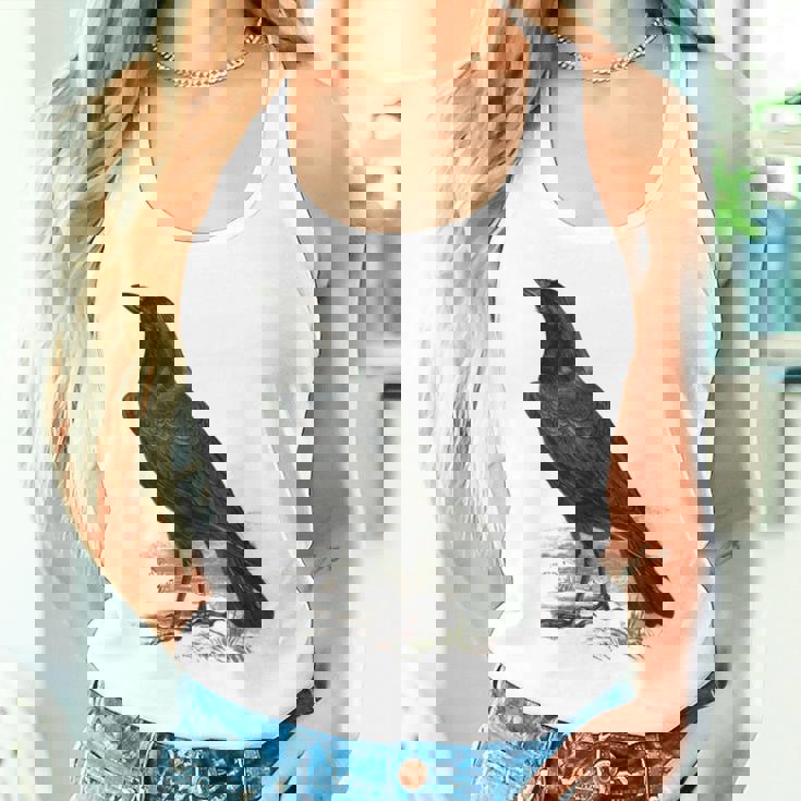 カラス ビンテージ イラスト カラス タンクトップ