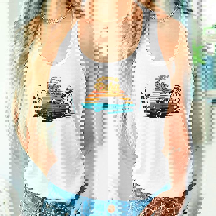 キューバ ヴィンテージカー ラム酒 葉巻 ビーチ 夕日 サーフボード ヤシの木 ハバナ ギフト お土産 太陽 カリブ海 タンクトップ