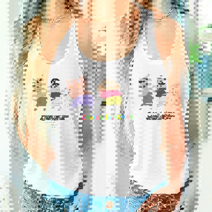 クレヨンしんちゃん 振り向き「ぶりぶり＆しんちゃん＆シロ」 タンクトップ