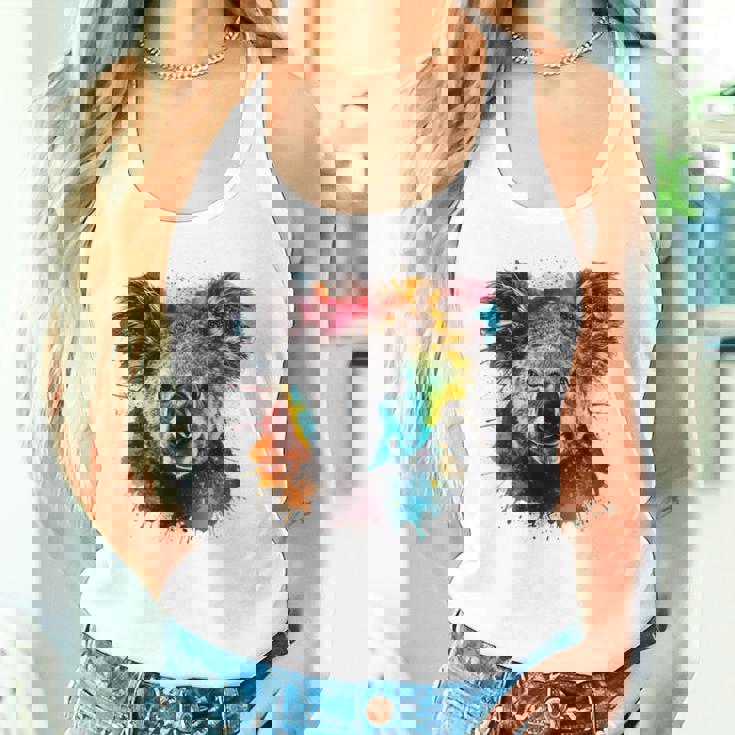 コアラ アートワーク カラフル アートアニマル コアラ タンクトップ