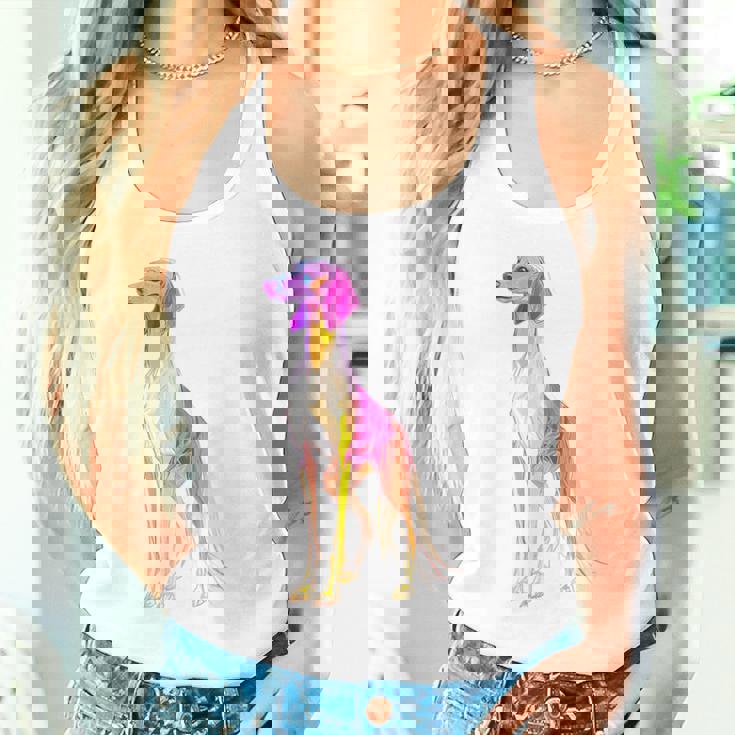 サルーキ 犬 モチーフ ペット 作品 サルーキ タンクトップ