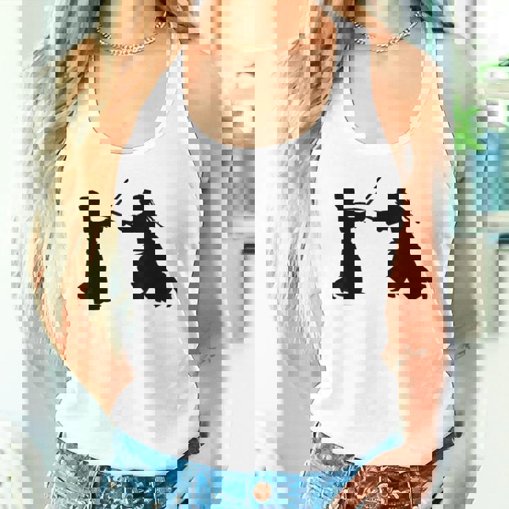 シルエット 剣道 合気道 日本 武道 剣闘士 扇子 タンクトップ