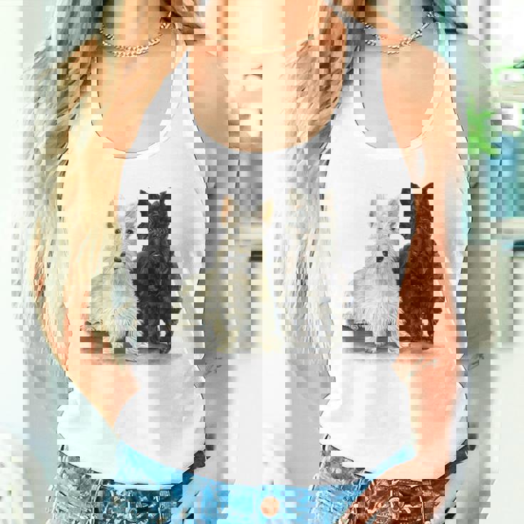 スコティッシュテリア犬の所有者ペット所有者アートデザイン タンクトップ