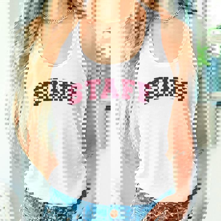 スタッフ スタッフ ギフト イベント 従業員代表チーム バックプリント レッド タンクトップ