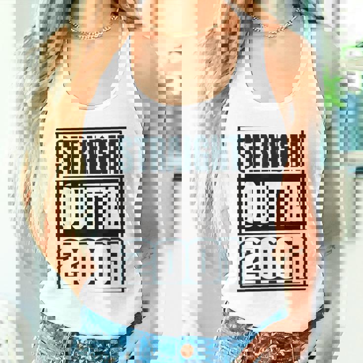 ストレイト・アウタ 2001 バースデー 2001 年生まれ 2001 ヴィンテージ タンクトップ