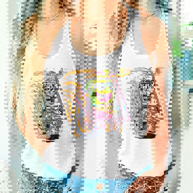 スポンジボブ スクエアパンツ スポンジボブ コミックバイク タンクトップ