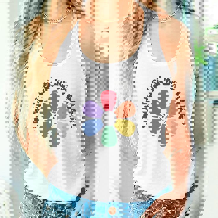 スマイル レインボー ハッピーフェイス 花 Lgbt ゲイ レズビアン プライド 月 タンクトップ