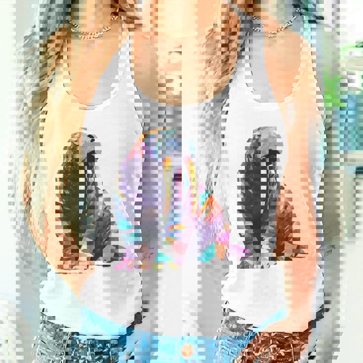 セイウチ 動物 モチーフ 作品 セイウチ タンクトップ