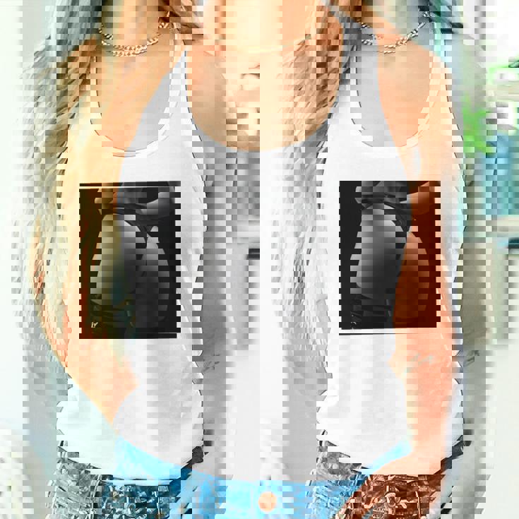 セクシー ブラック ホワイト 写真 美しいお尻 Tバック 長袖tシャツ タンクトップ