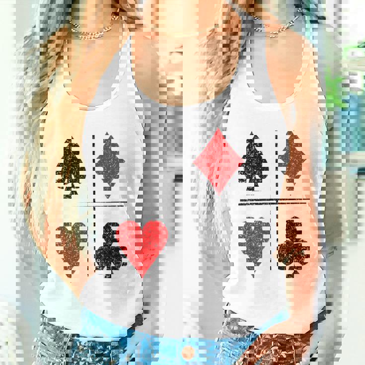 ダイヤモンド スペード ハーツ クラブ トランプスーツ ポーカー タンクトップ