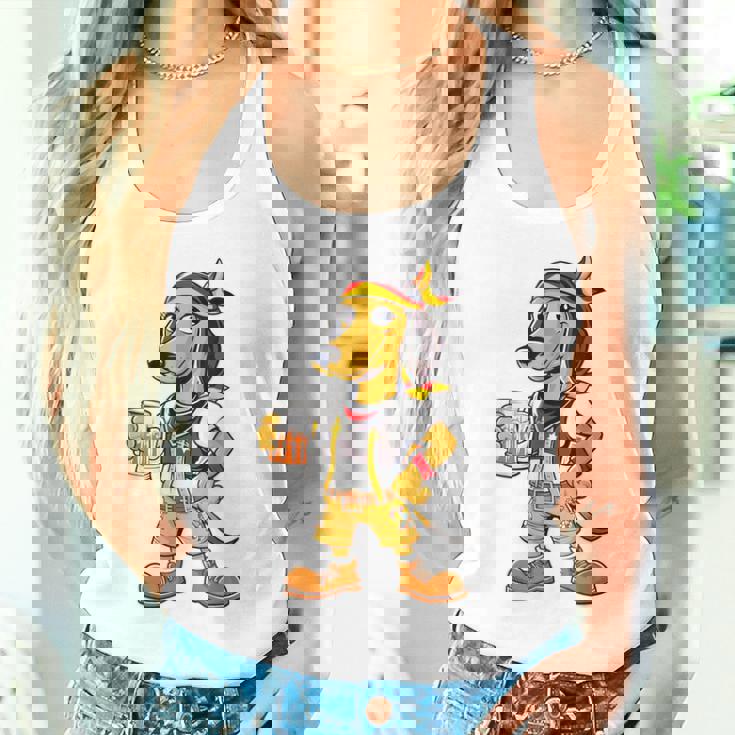 ダックスフント ドイツ服 オクトーバーフェスト レーダーホーゼン メンズ 乾杯 タンクトップ