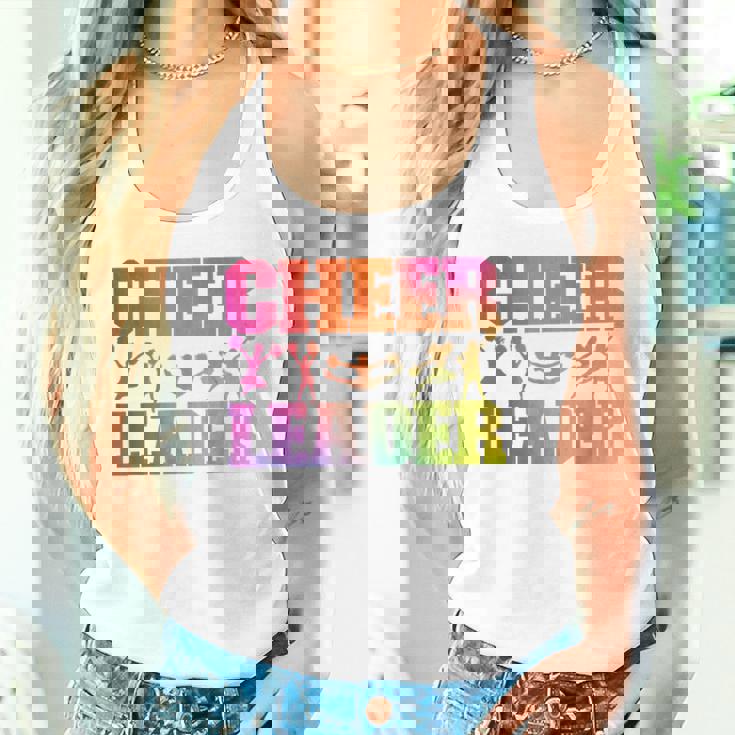 チア チアリーディング 水彩 レインボー チアリーダー タンクトップ