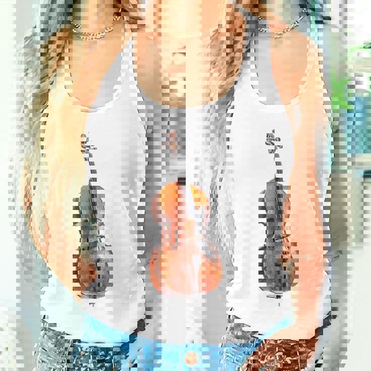 チェロ 楽器 モチーフ アート チェロ タンクトップ