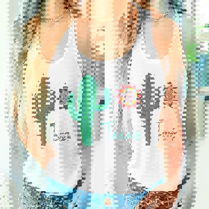 テキサス キュート 気まぐれなサボテン 南西部の太陽 砂漠 バケーション タンクトップ