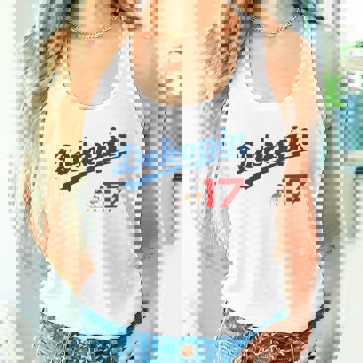 デコピン 大谷 Dekopin 愛犬 Decoy 二刀流 Decopin 野球 ユニホーム風 犬 かわいい 長袖tシャツ タンクトップ