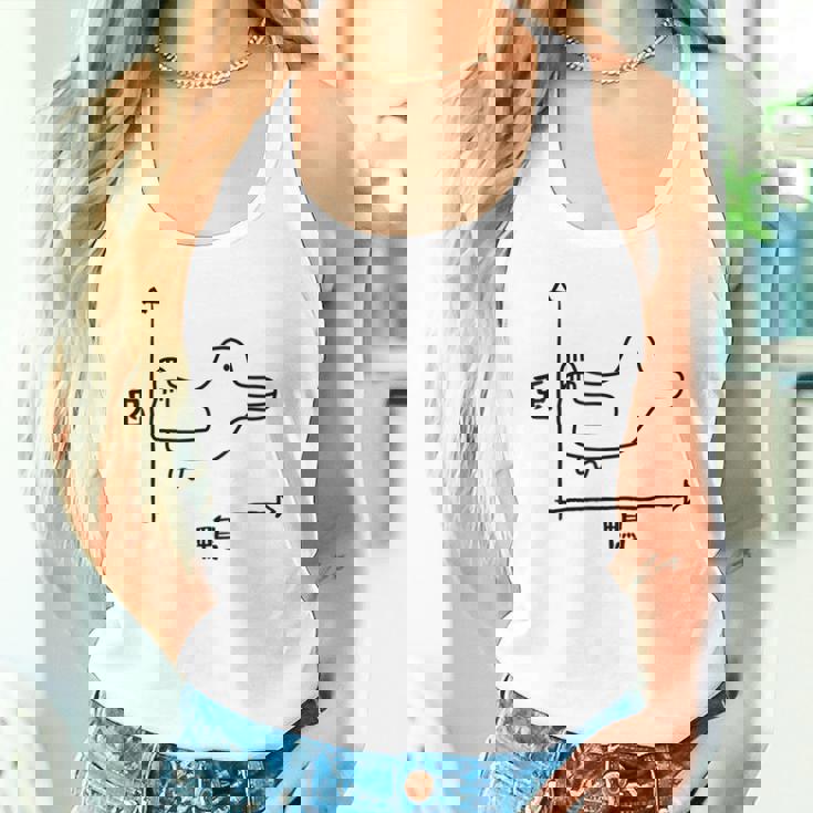 トリックアート うさぎとカモ 兎と鴨 おもしろデザイン だまし絵 兎 鴨 グラフ タンクトップ