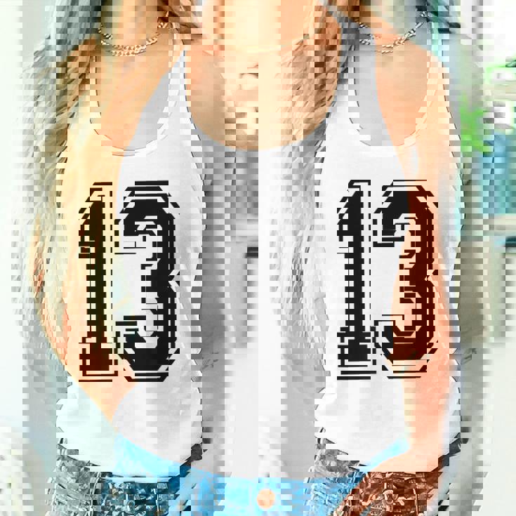 ナンバー13 カレッジスポーツチーム 黒文字 タンクトップ