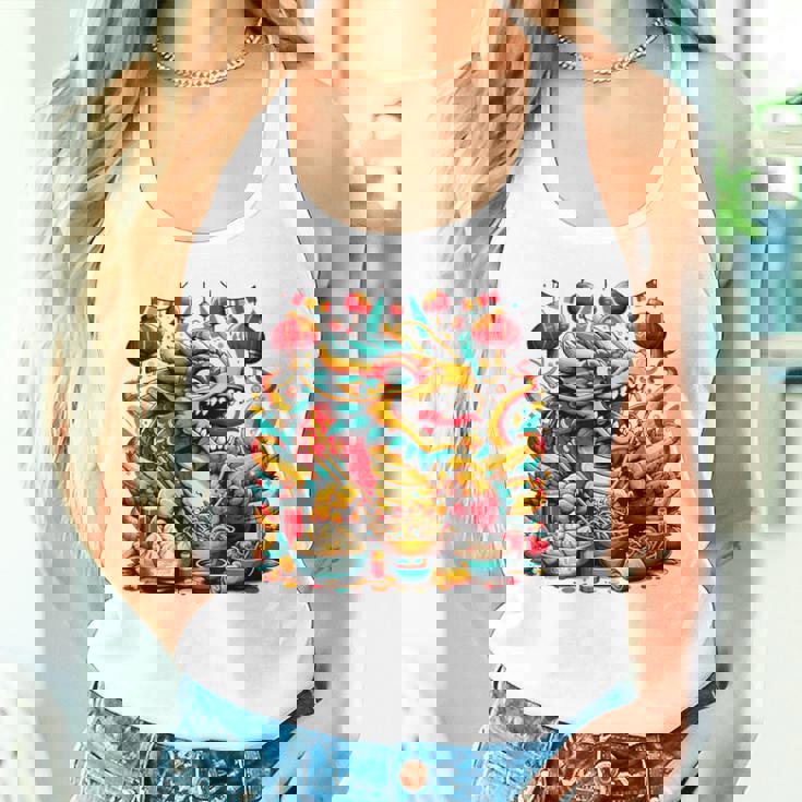 ニューイヤードラゴン ジョイフルドラゴン 旧正月のお祭り タンクトップ