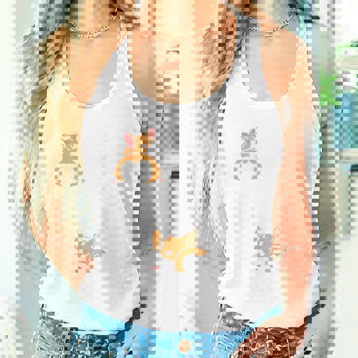 バックプリント ノッシン お尻 犬 かわいい コーギー タンクトップ