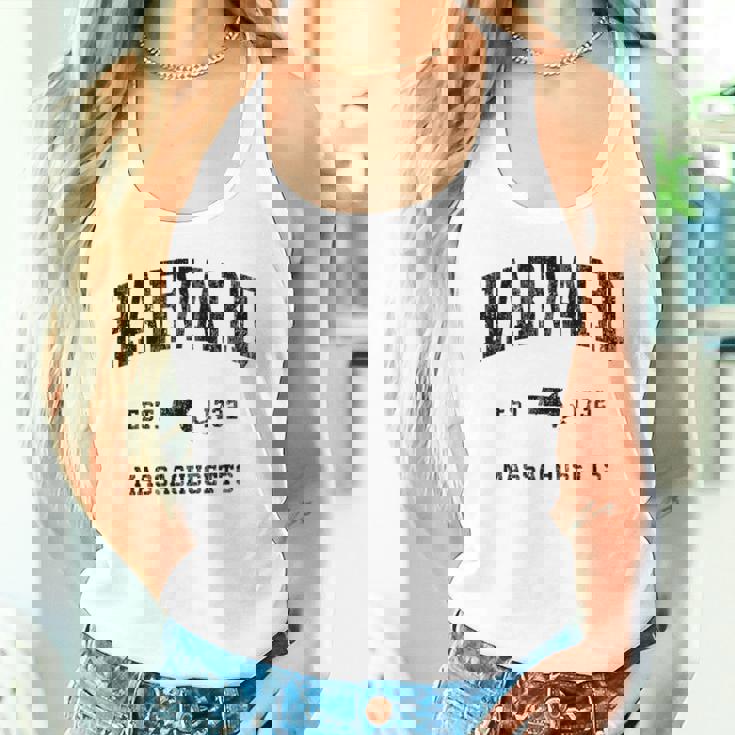 ハーバード マサチューセッツ Ma ビンテージ アスレチック ブラックスポーツデザイン タンクトップ