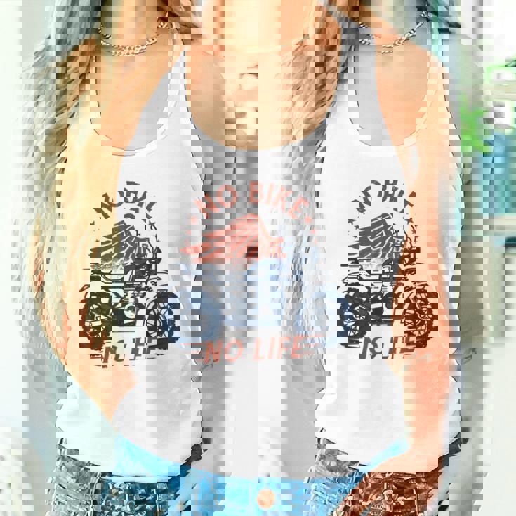 バイク 面白tシャツ No Bike No Life メンズ オートバイ モーターサイクル おもしろ ツーリング 服 タンクトップ