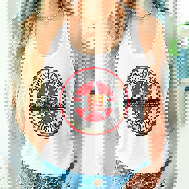 バックプリントのみ レトロ ビンテージ ガソリンスタンド スター モーター オイルカー タンクトップ