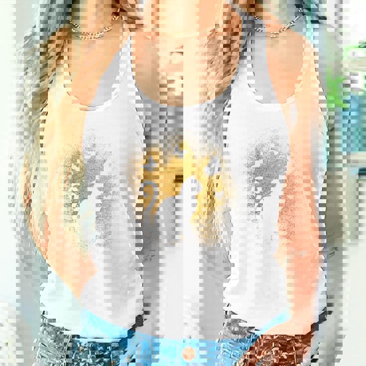 バックプリントの猫のシルエット タンクトップ