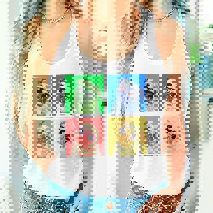 パグ 面白いtシャツ 犬 かわいい メンズ 子供 おもしろ 服 雑貨 グッズ ネタ わんこ イヌ 黒パグ 長袖tシャツ タンクトップ