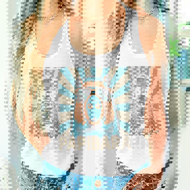 パピバラ おもしろカピバラ 最高のお父さん 父の日 カピバラ 長袖tシャツ タンクトップ