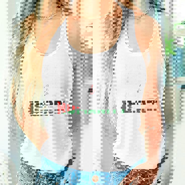 パレスチナと共に立つことは、人類のないガザに立ち向かうこと。 タンクトップ