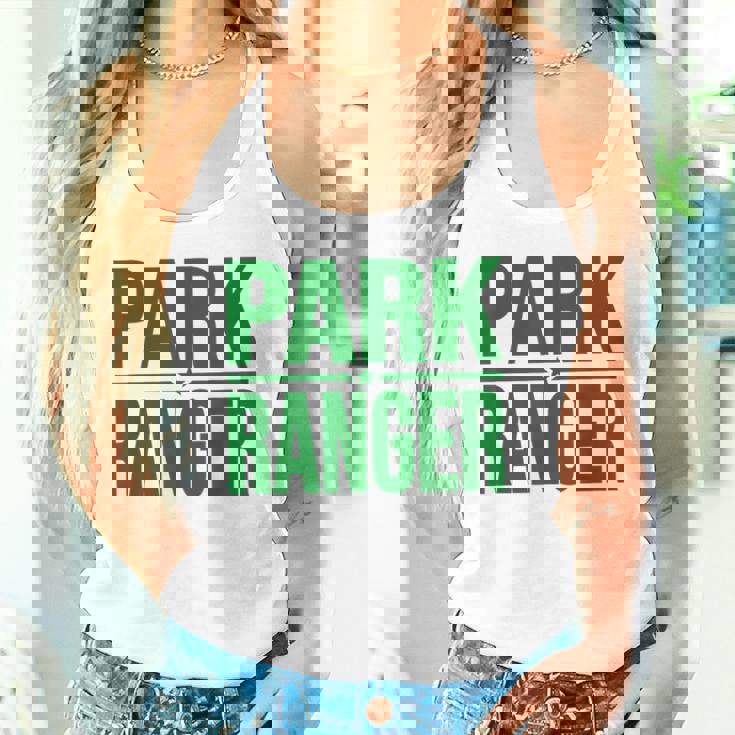 パークレンジャーパークランドワイルドライフフォレスト法執行機関 タンクトップ