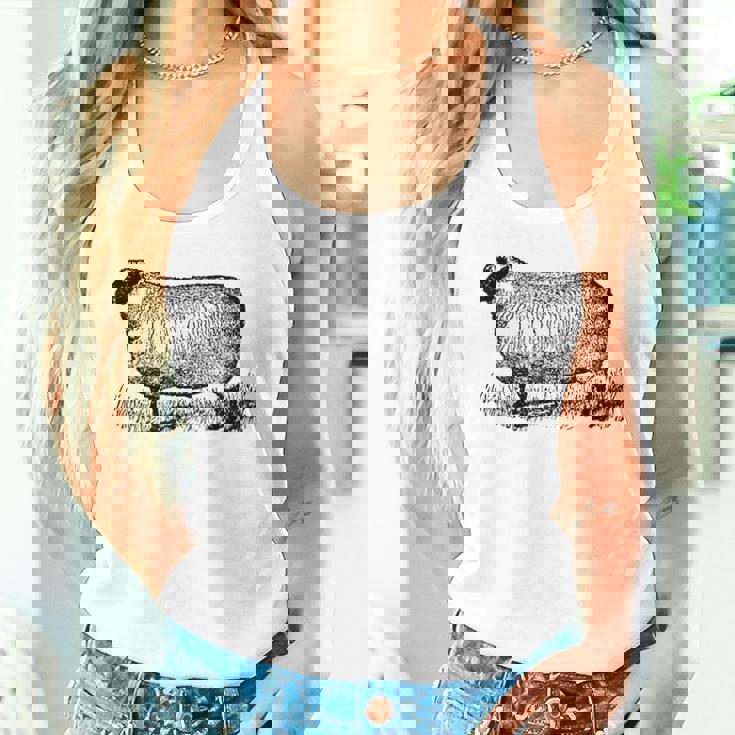 ビンテージ羊の描画 タンクトップ