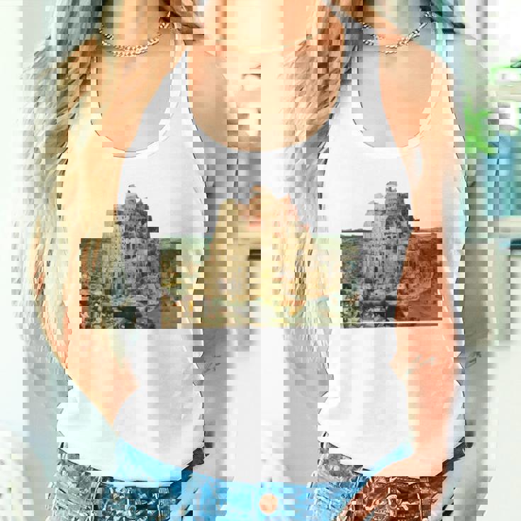 ピーテル・ブリューゲルによるバベルの塔 1563 長袖tシャツ タンクトップ