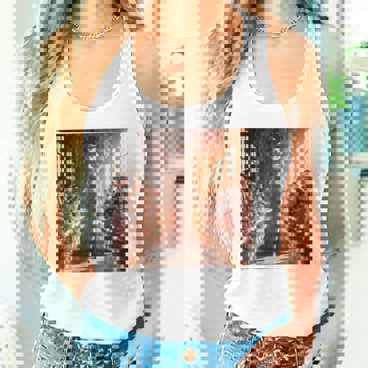 ファンタジー表彰台 美しい猫 長袖tシャツ タンクトップ