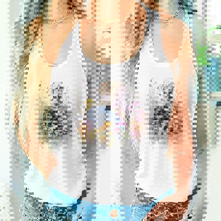 フローラルワイルドフラワー 犬 ラブラドールレトリバー タンクトップ