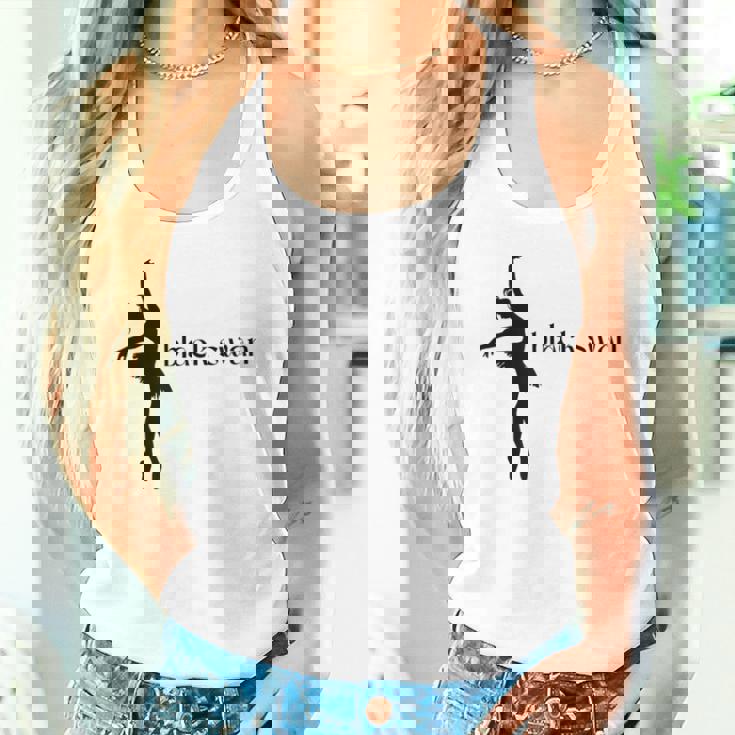 ブラックスワンレイクバレエバレリーナポワントダンスダンサーグラフィック タンクトップ