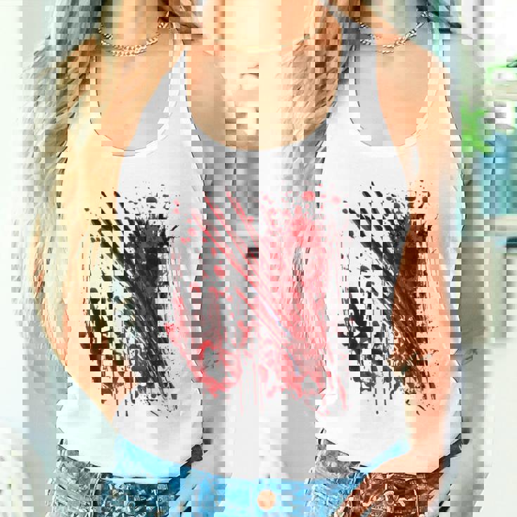 ブラッドシャツ ブラッディスプラッター ハロウィン 血 ステンド グラフィック タンクトップ