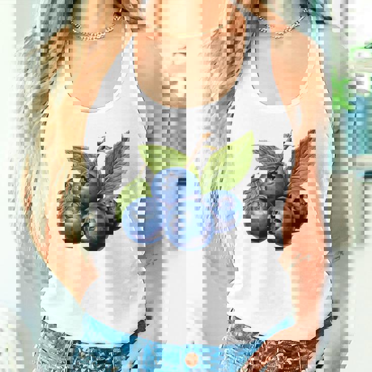 ブルーベリー愛好家のためのブルーベリーデザイン タンクトップ