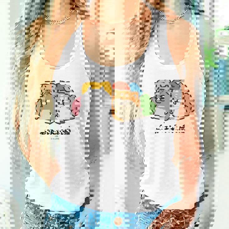 ボンレス犬とボンレス猫 のんびり タンクトップ