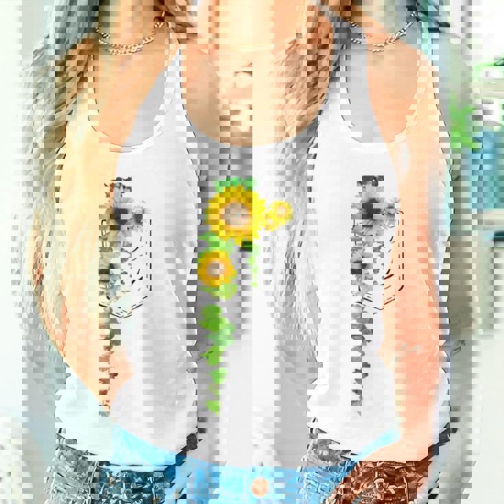 ポケットに入ったかわいいひまわり クリスマスギフト タンクトップ