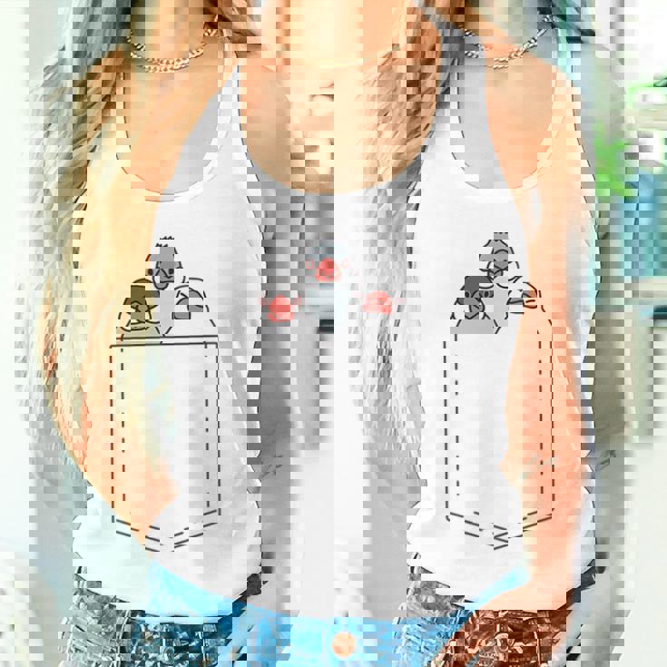 ポケット文鳥 白文鳥 ノーマル文鳥 桜文鳥 並文鳥 シナモン文鳥 文鳥の飼い主 文鳥好き かわいい 文鳥 タンクトップ