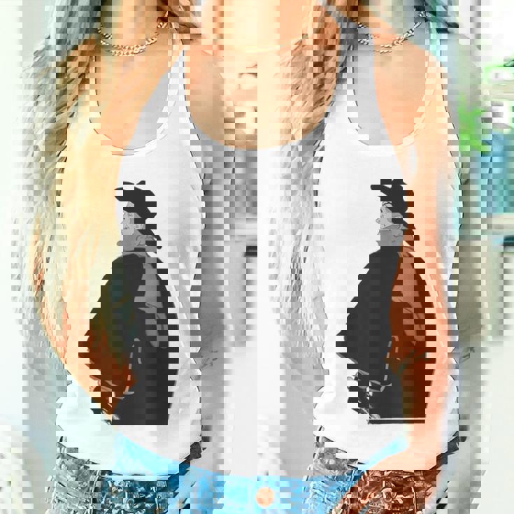 ミステリアスなクロークドクラシック紳士ヴィンテージノワールスタイル タンクトップ