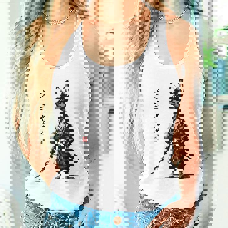 ミニチュアピンシャー 侍戦士 日本の浮世絵 アートドッグ タンクトップ