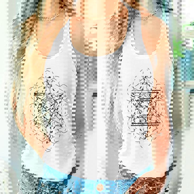 メタトロンキューブ マカバ（スターテトラヒドロン）神聖幾何学 タンクトップ