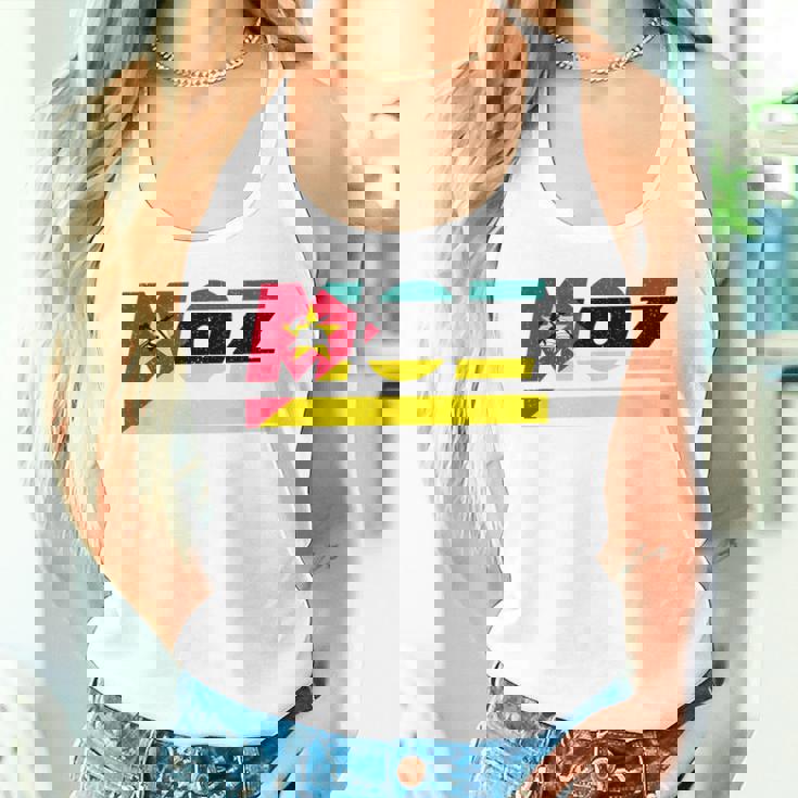 モザンビークデザイン。国旗付きモザンビーク衣装 Moz タンクトップ
