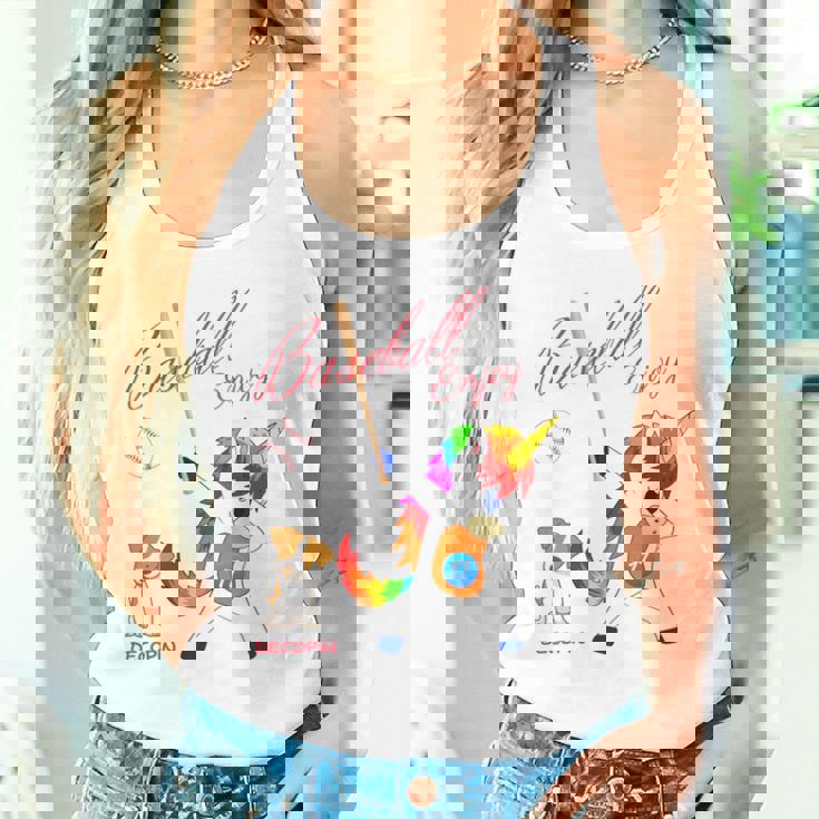 ユニコーン 野球 デコピン 長袖tシャツ タンクトップ